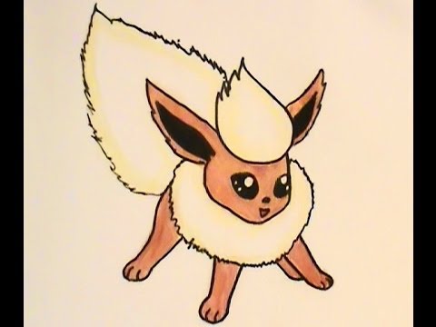 480x360 Flareon! How To Draw Pokemon No.136 Tutorial, Easy