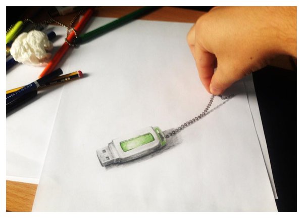 600x431 Usb Flash Drive 3d Drawing By Snake Silent