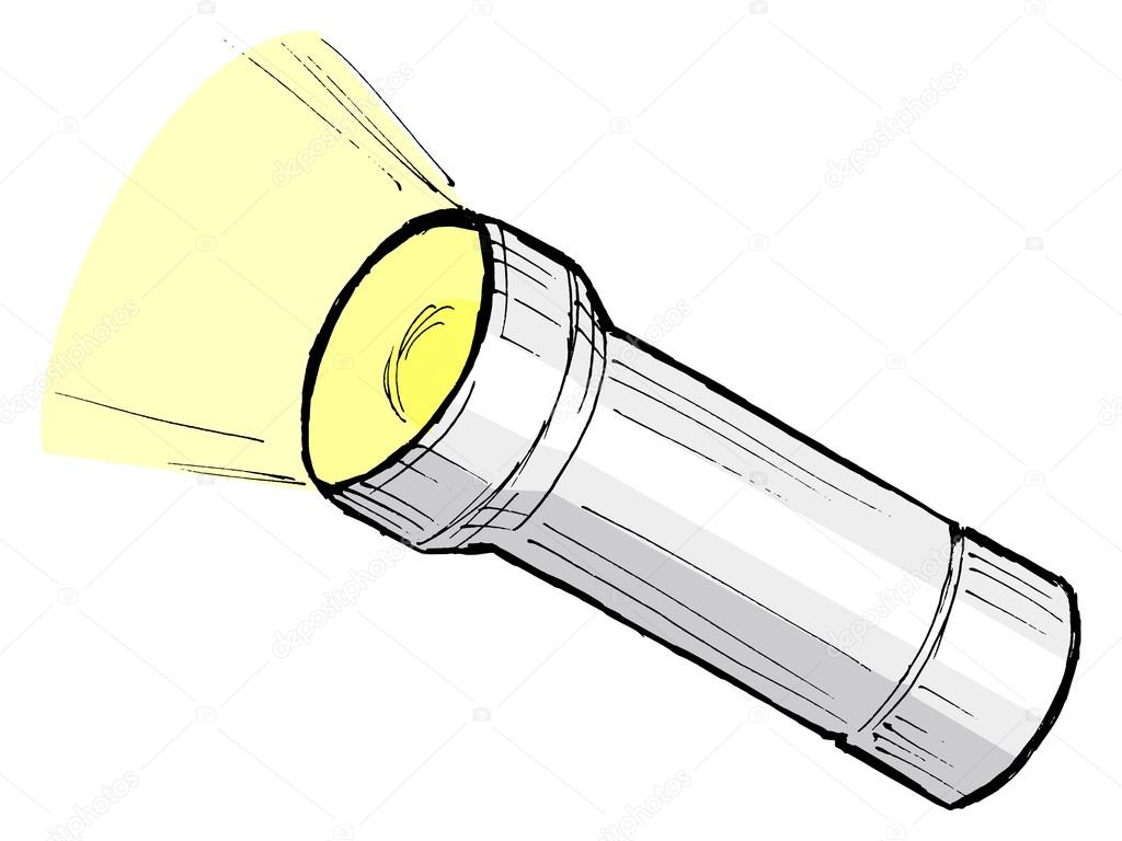 1024x768 Metallic Flashlight Stock Vector Perysty