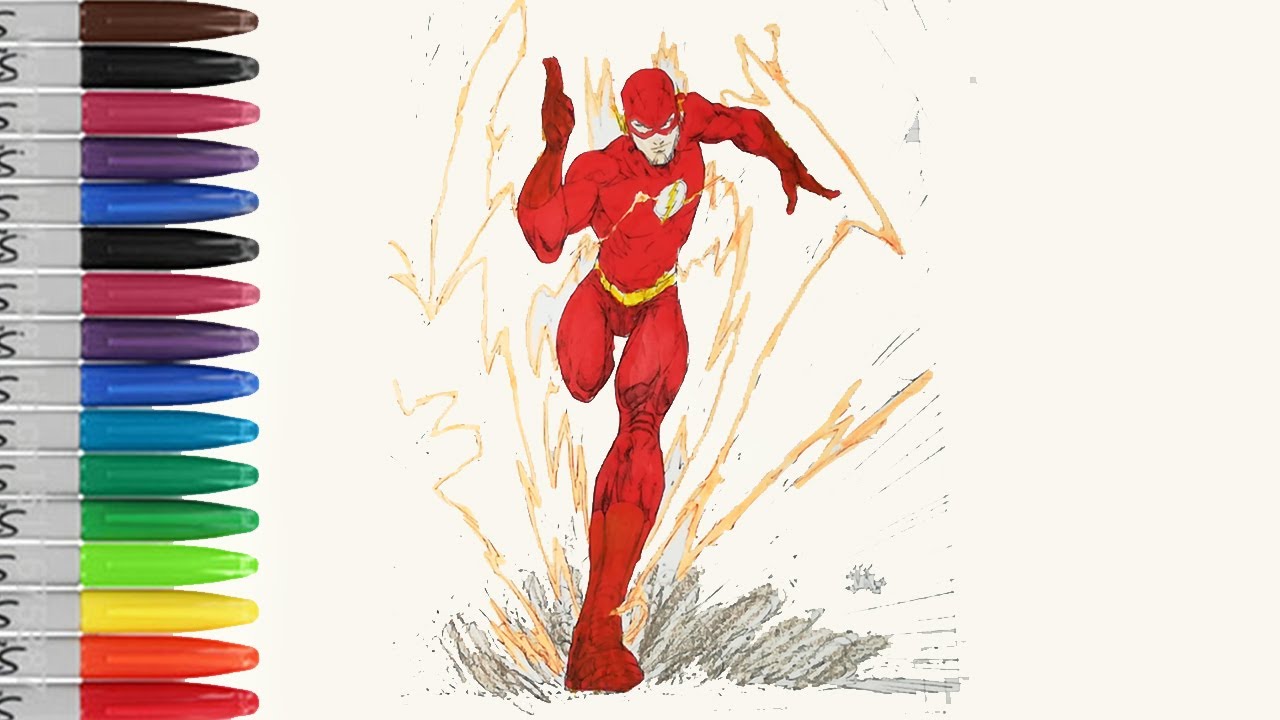 1280x720 Flash Running In The Dust Coloring Pages Sailany Coloring Kids