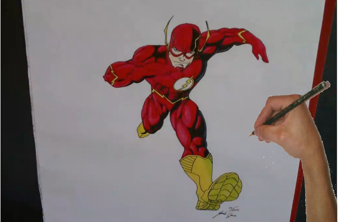 1352x888 Speed Drawing The Flash