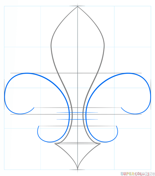 505x575 How To Draw A Fleur De Lis Step By Step Drawing Tutorials