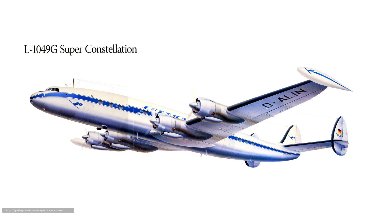 1600x900 Download Wallpaper L 1049, Plane, Flight, Drawing Free Desktop