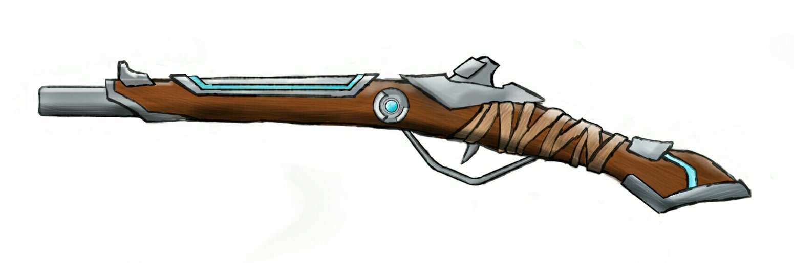 1551x515 Futuristic Flintlock Pistol By Tyleryates
