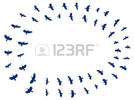 450x337 Seamless Background With Birds. Drawing Colorful Birds. Vector