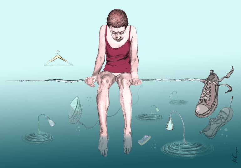 770x539 Saatchi Art Flood Drawing By Katarzyna Czapska