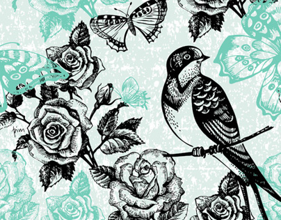 404x316 Hand Drawn Vintage Floral Patterns On Behance
