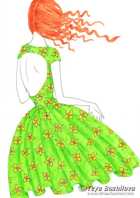 450x637 How To Draw Floral Print Tutorial