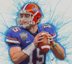 236x208 Tim Tebow, Florida Gators, Drawing, Football, Colored Pencil, Ink