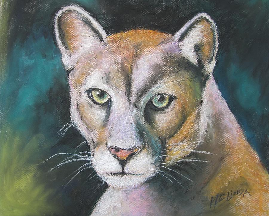900x723 Florida Panther Painting By Melinda Saminski