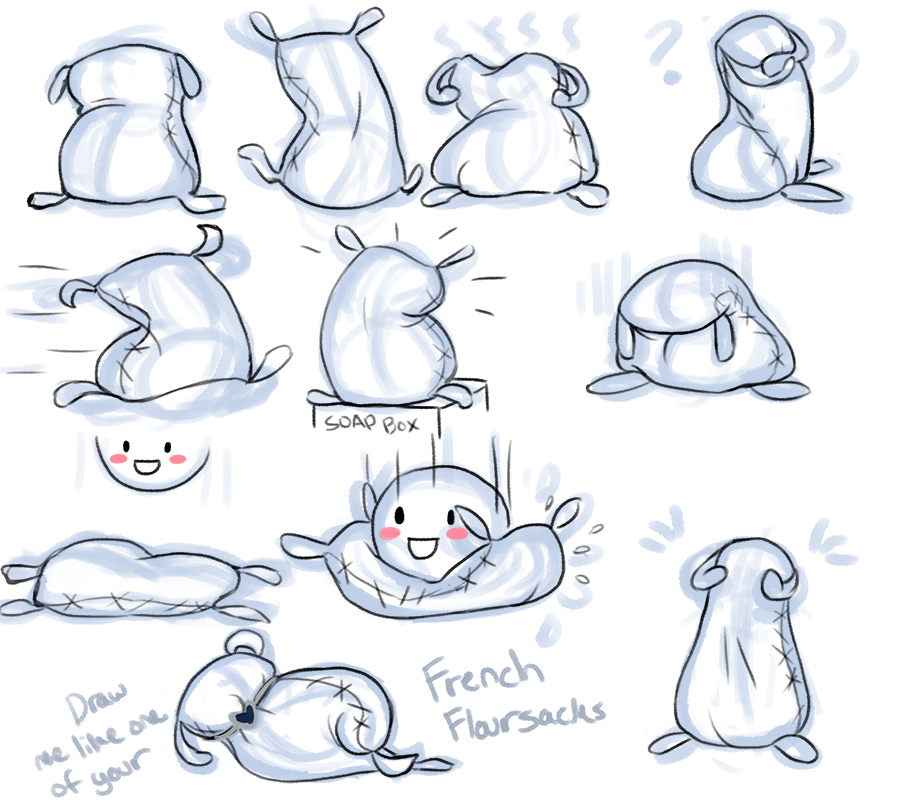 900x807 Flour Sack Drawings By M U N C H Y