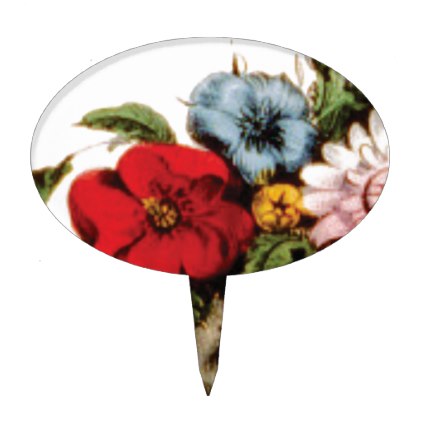 422x422 Flower Arrangement Drawing Cake Topper