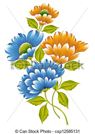 333x470 Flower Bunch Drawings