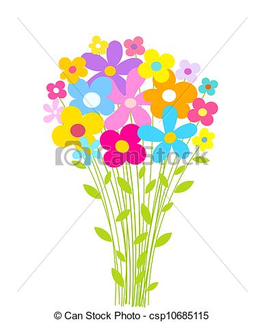 386x470 Flowers Bouquet. Vector Illustration Vector Clip Art