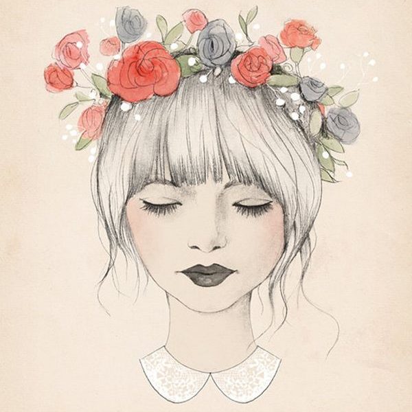 600x600 Flower Crown Drawing Beautiful Flower