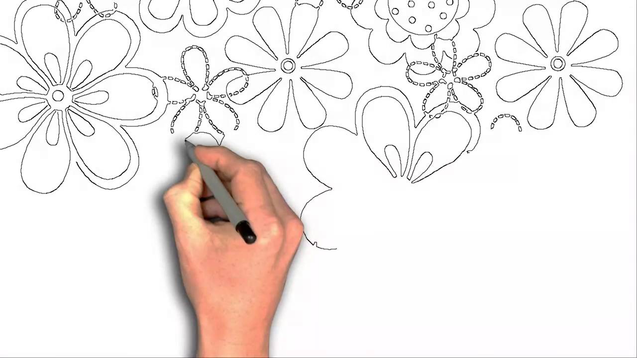 1280x720 How To Draw Spring Decorative Flower Cartoon Drawing