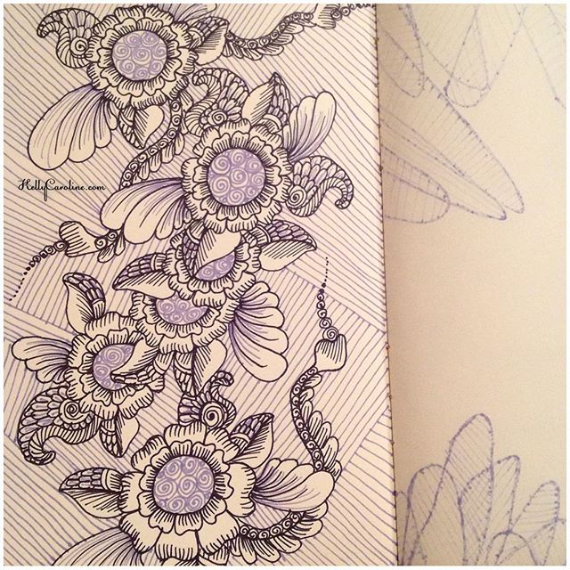 640x640 A Drawing With Flowers And Paisleys In My New @finebergartstudio