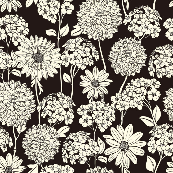 600x600 Amazing Flower Drawing Background Vector Free Vector