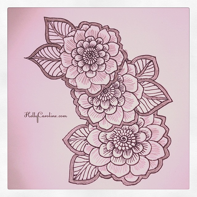 640x640 Henna Style Flowers