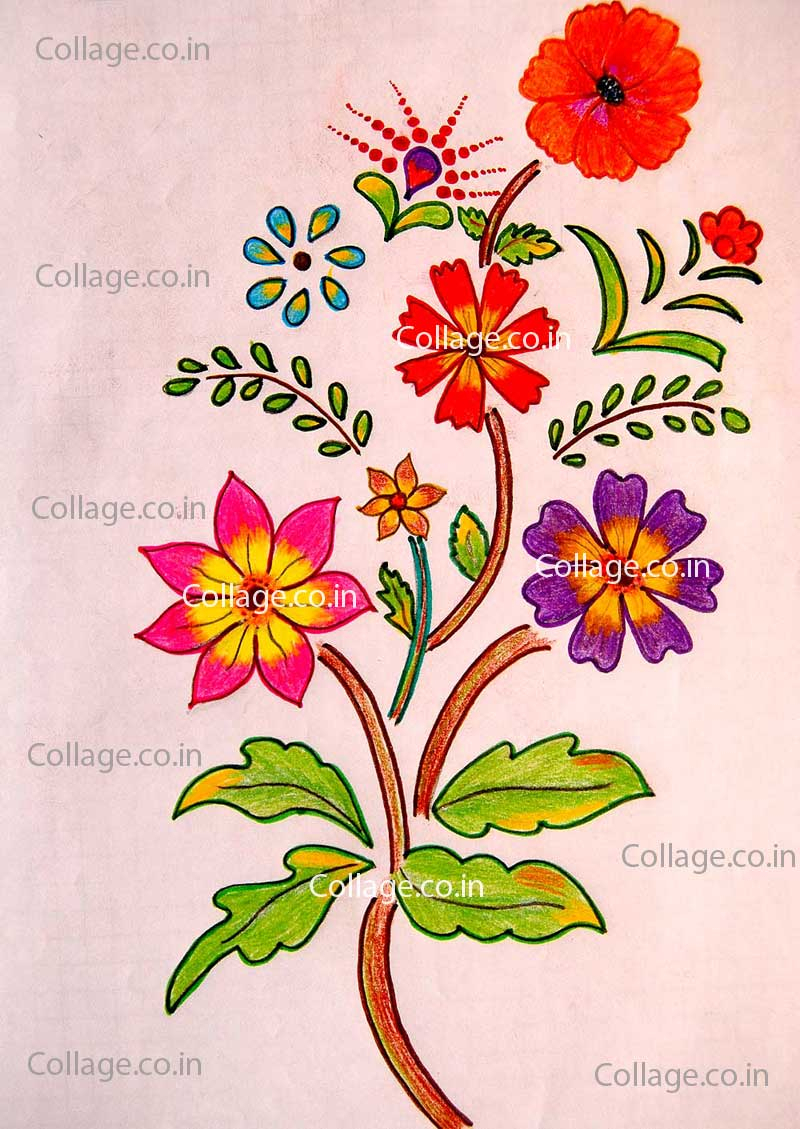 800x1129 Kids Drawings Of Flowers Drawn Flower Pencil For Kid