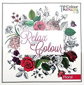 351x355 Anti Stress Adult Colouring Book Relax Colour Floral Flower