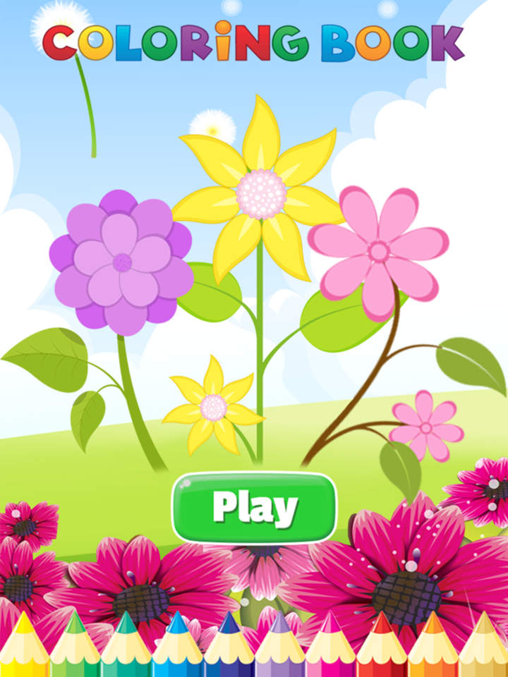 720x960 Flower Coloring Book For Kid