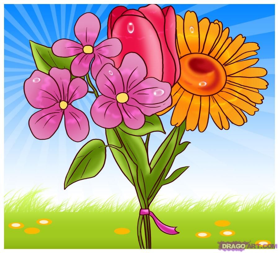 900x816 How To Draw Spring Flowers Design Board Spring