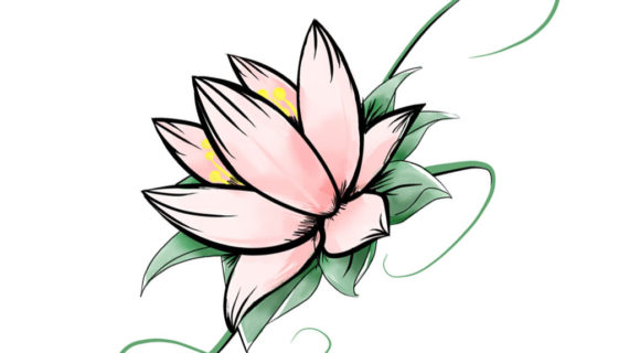570x320 Simple Lotus Flower Drawing Related Keywords Suggestions For Lotus