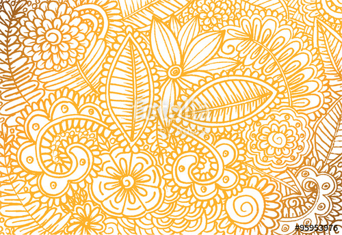 500x344 Vector Hand Drawing Flower Wallpaper Stock Image And Royalty Free