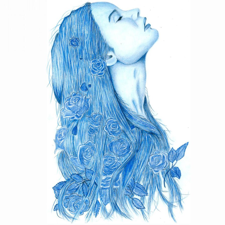 894x894 Flower Girl Drawing By Louisdrawings