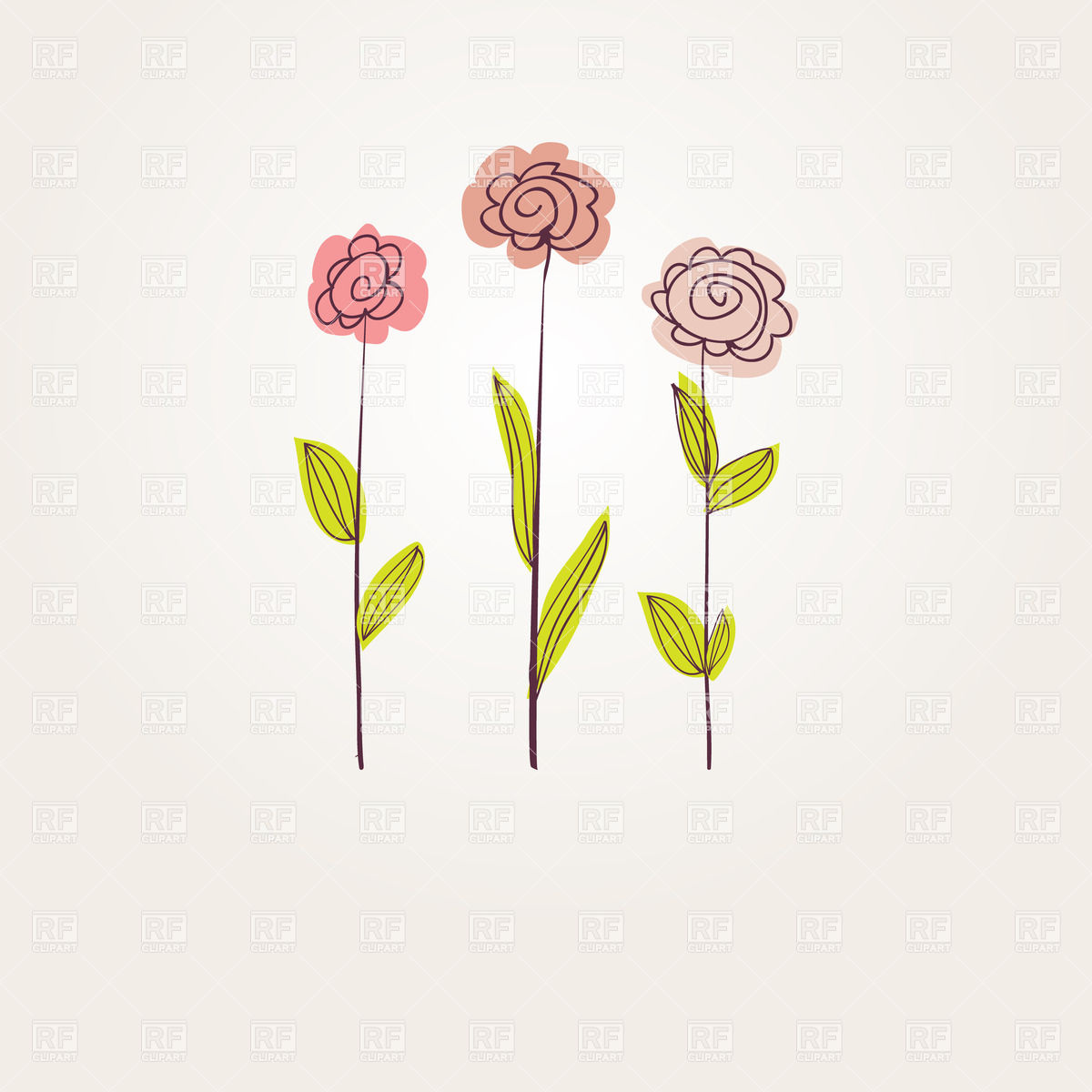 1200x1200 Photos Hand Drawn Flower Clip Art,