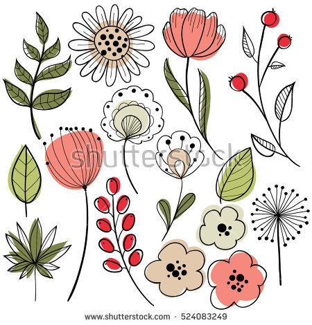 450x470 Pictures Hand Drawn Flower Vector,