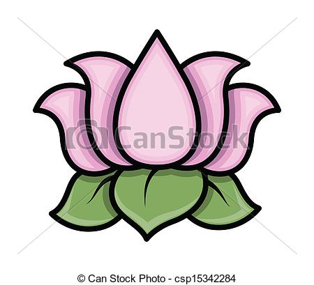 450x409 Drawing Art Of Cartoon Lotus Flower Vector Illustration Vector