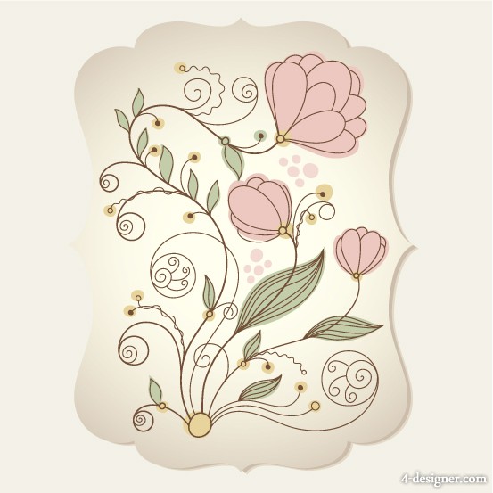 553x553 Simple flower patterns Beautiful Refined Background Patterns