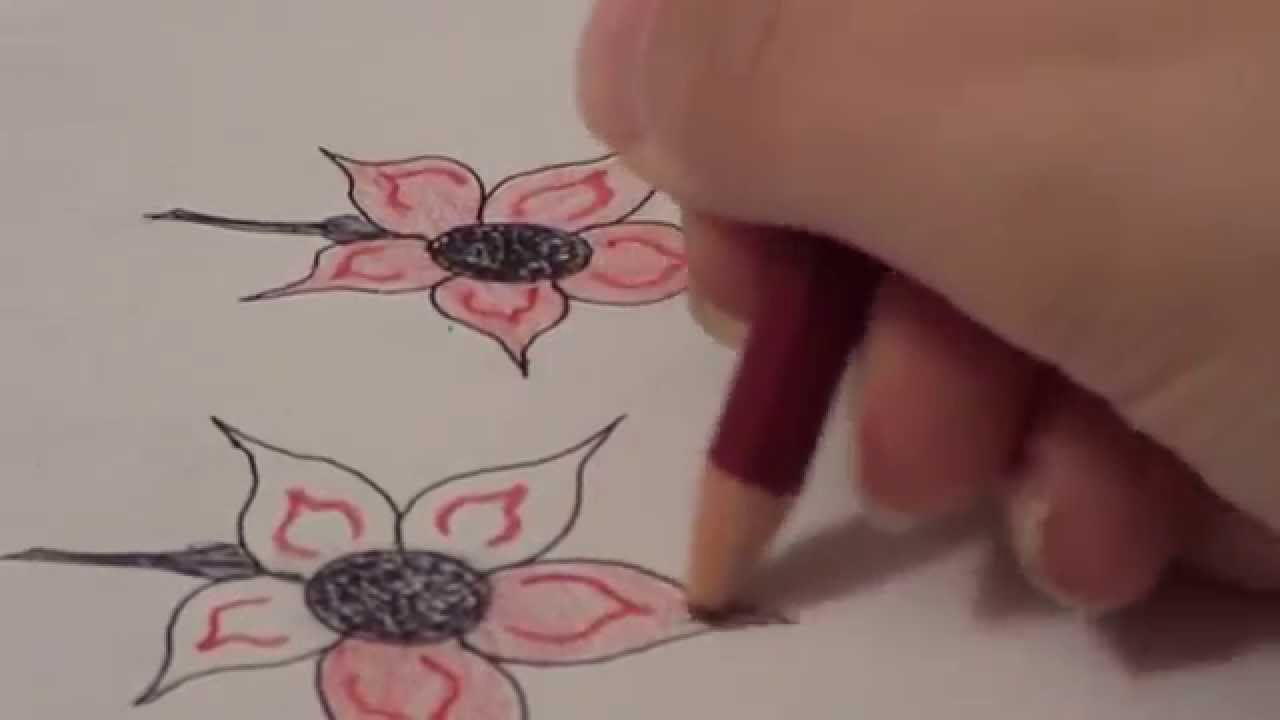 1280x720 How To Draw A Five Petal Flower