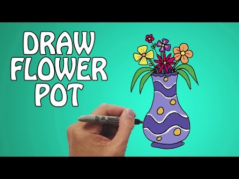 480x360 Learn How To Draw A Flower Pot In Easy Steps Basic Drawing