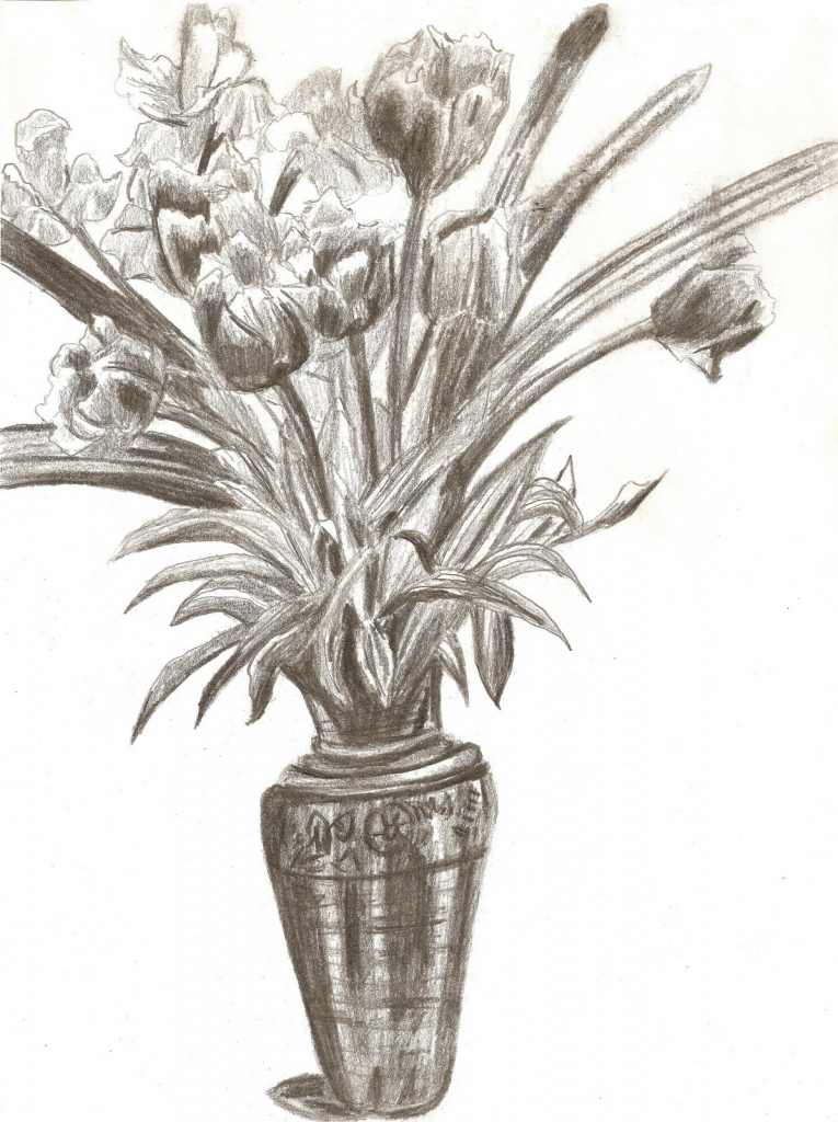 Flower Shading Drawing at GetDrawings | Free download