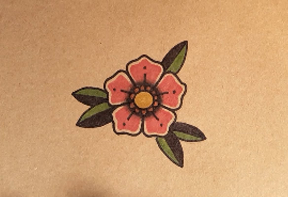 1168x800 How To Draw An Old School Flower Tattoo By Thebrokenpuppet