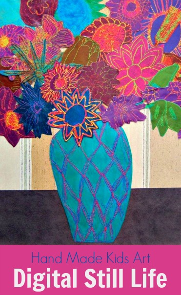 371x605 Digital Flower Still Life