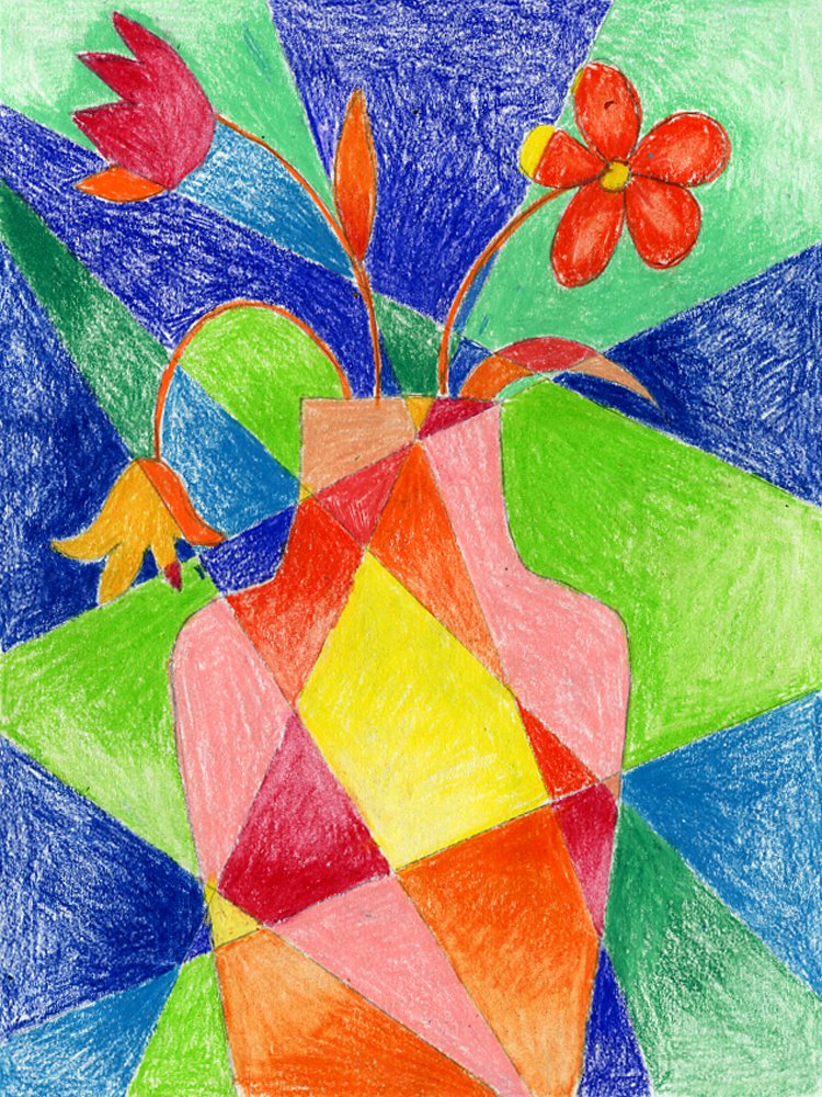 750x1000 Dissected Flower Drawing Flower, Art Art And Corner