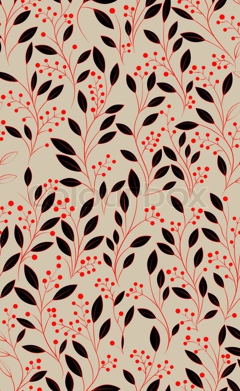 491x800 Abstract Hand Drawing Seamless Pattern With Flowers, Can Be Used