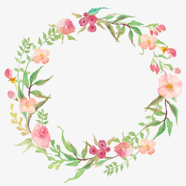 650x653 Drawing Circular Wreath 18, Flower, Watercolor, Ring Png Image