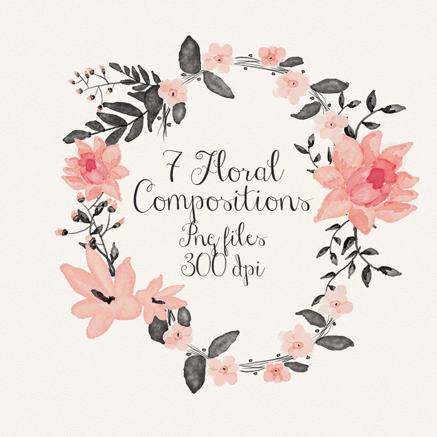 900x900 The Floral Bundle Floral, Watercolor And Doodles