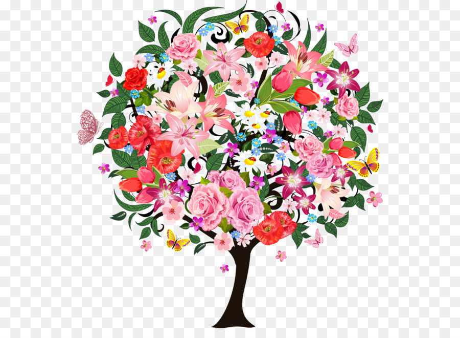 900x660 Tree Drawing Flower