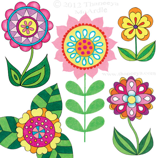 550x550 Cute Easy Flowers To Draw