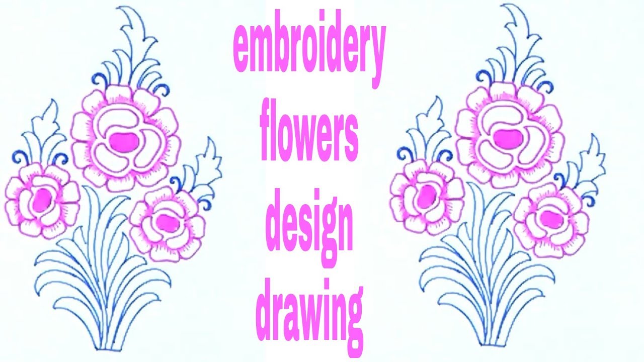 1280x720 How To Draw Simple Flowers Drawing For Embroidery Saree Designs