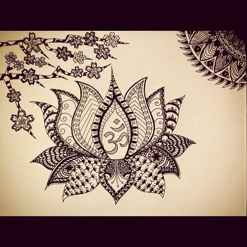500x500 Imgs For Gt Lotus Flower Drawing Tumblr On We Heart It