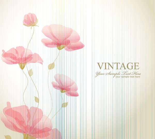 600x536 Simple Flowers Drawing Background Vector