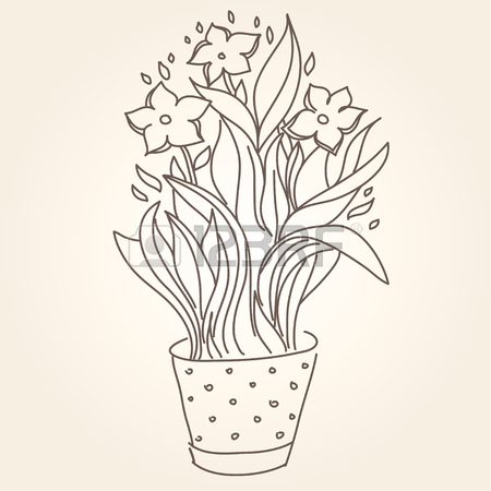 450x450 Branch Of Lilac Flowers Drawing. Good For Wallpaper, Textile