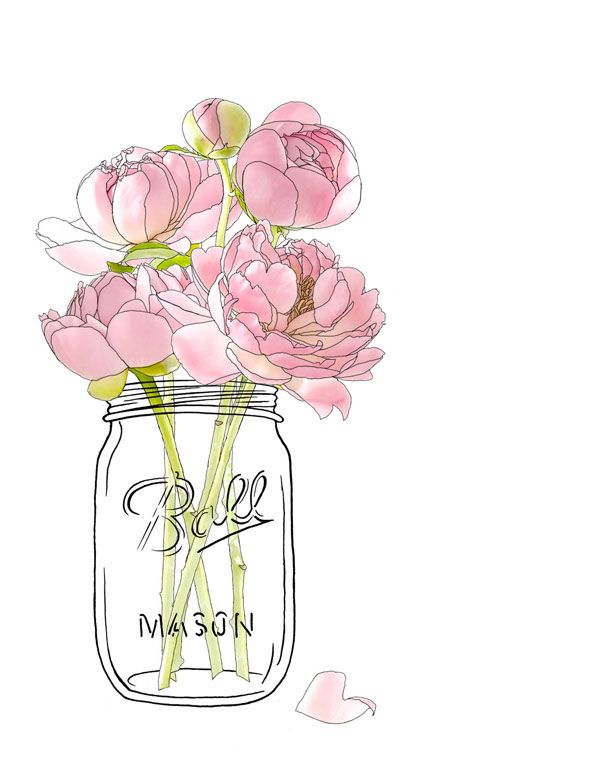 610x762 Ball Mason Jars Flower Series